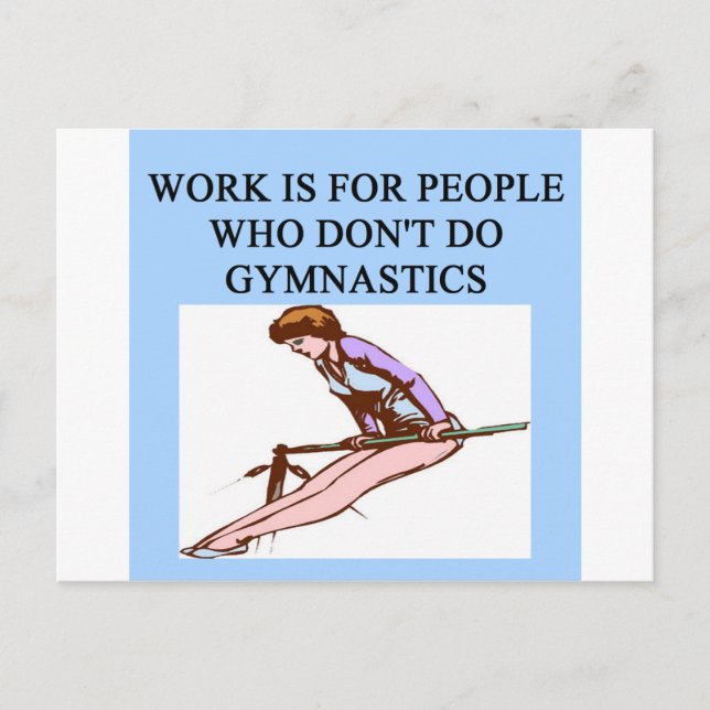 Carte Postale plaisir du gymnaste (Devant)