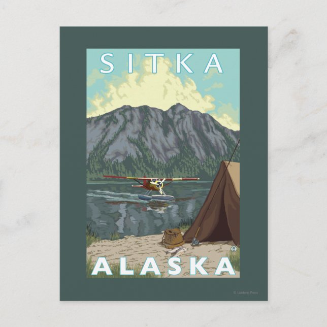 Carte Postale Plan Bush et pêche - Sitka, Alaska (Devant)