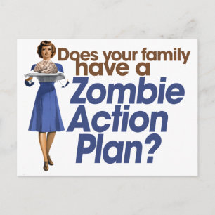 Carte Postale Plan d'action zombie