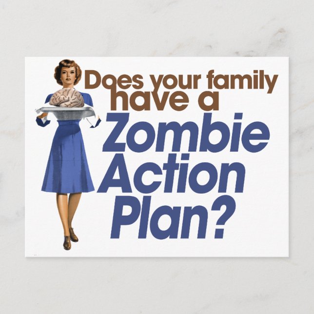 Carte Postale Plan d'action zombie (Devant)