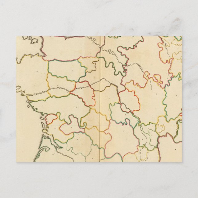 Carte Postale Plan de France Rivers (Devant)