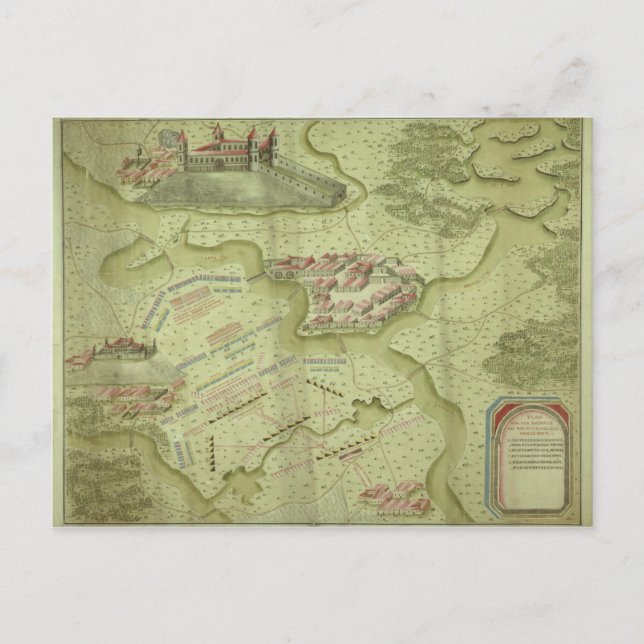 Carte Postale Plan de la bataille de Mollwitz (Devant)