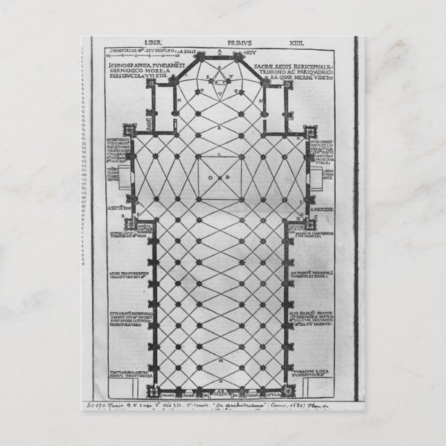 Carte Postale Plan de la cathédrale de Milan (Devant)