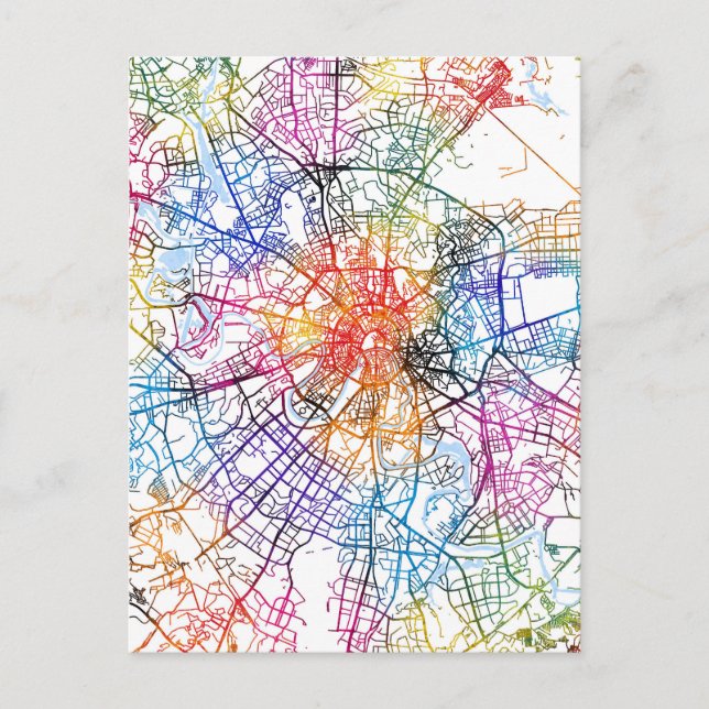 Carte Postale Plan de la ville de Moscou (Devant)