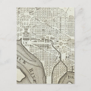 Carte Postale Plan de la ville de Washington