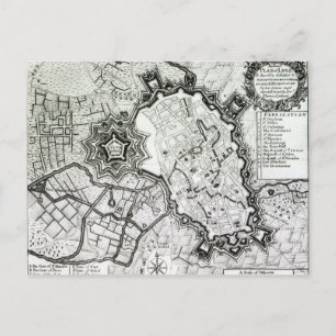 Carte Postale Plan de Lisle, 1736