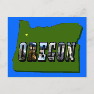Carte Postale Plan de l'Oregon - Plan et texte de l'image