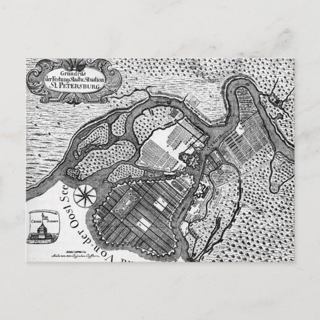 Carte Postale Plan de Saint-Pétersbourg (Devant)