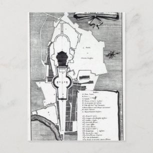 Carte Postale Plan de terrain du Vatican, Rome