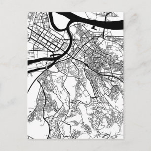 Carte Postale Plan de ville de Belgrade Serbie