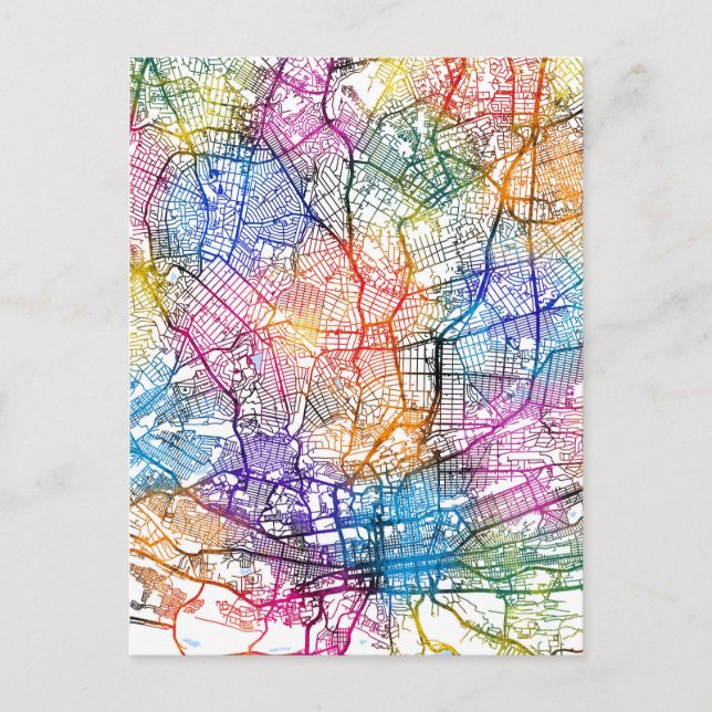 Carte Postale Plan de ville de Johannesburg Afrique du Sud (Devant)