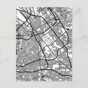 Carte Postale Plan de ville de San Jose États-Unis