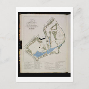 Carte Postale Plan des Jardins de Richard Grenville, Duc de