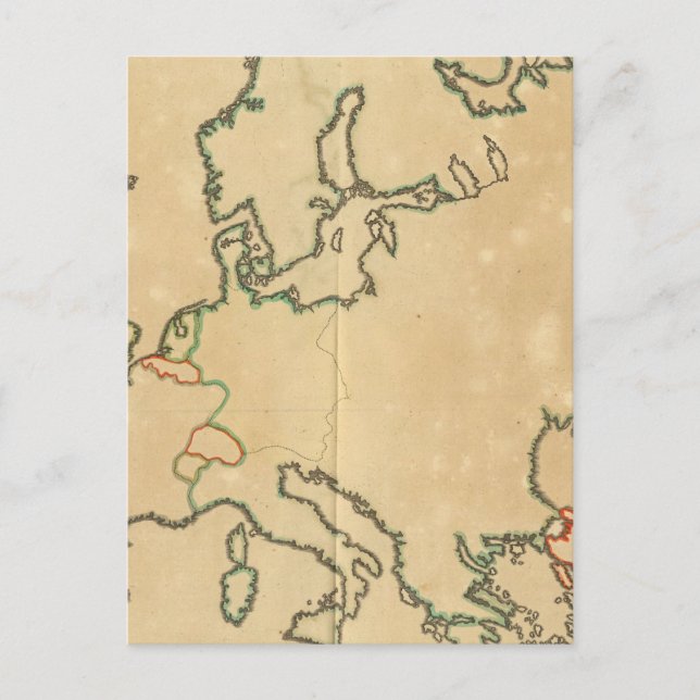 Carte Postale Plan Europe (Devant)