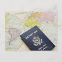 Plan rapproché de passeport se trouvant sur la