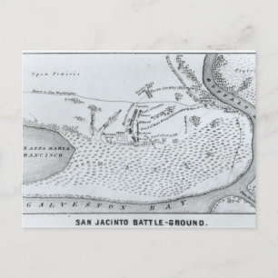 Carte Postale Plan terrestre de la bataille de San Jacinto