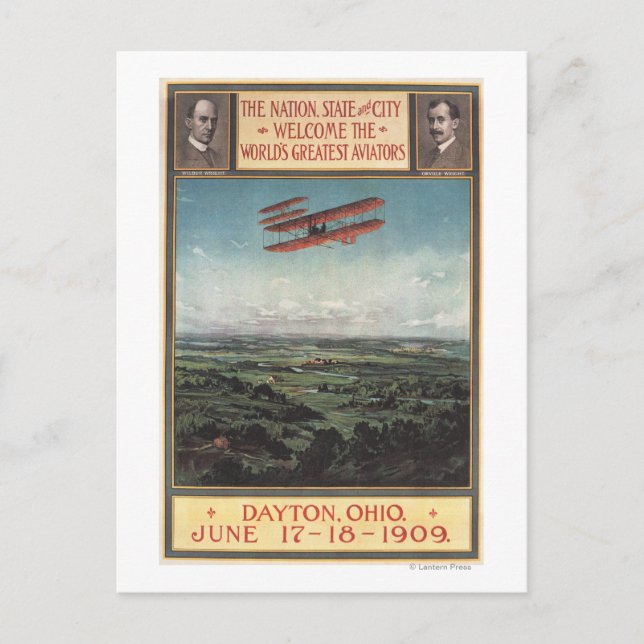 Carte Postale Plan Wright Brothers (Devant)