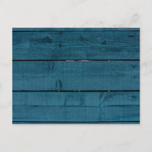 Carte Postale Planches de bois peint en bleu