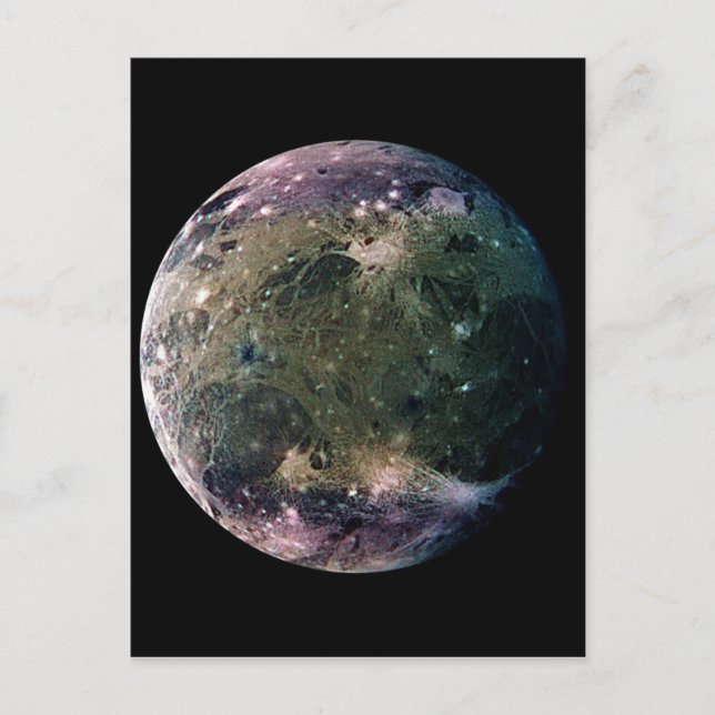 Carte Postale PLANET JUPITER'S LUNE GANYMEDE (système solaire) ~ (Devant)