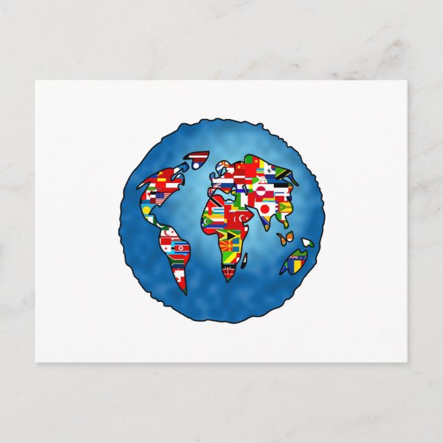 Carte Postale Planète du drapeau (Devant)