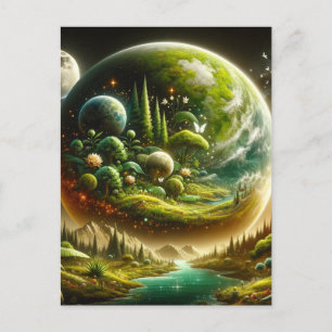 Carte Postale Planète Fantastique – Nature Cosmique Magique
