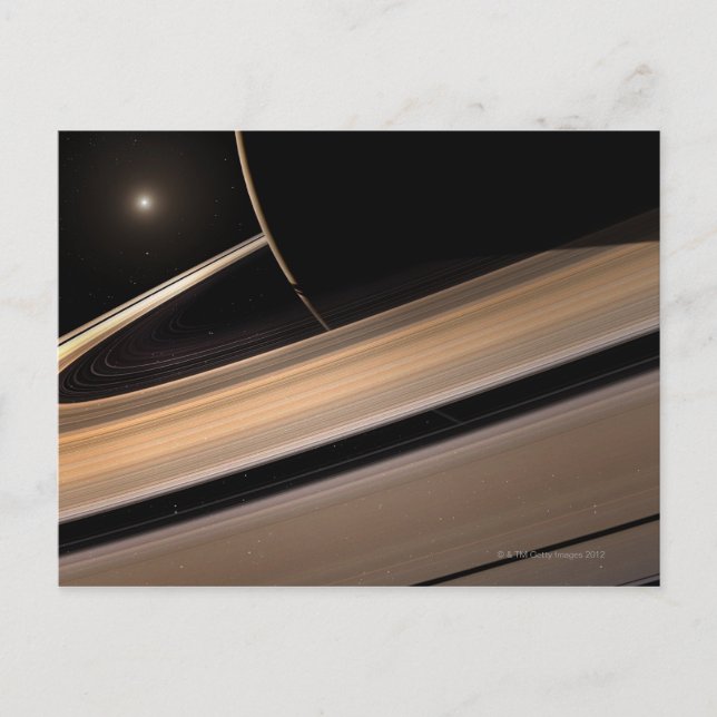 Carte Postale Planète Saturne dans le système solaire, gros plan (Devant)