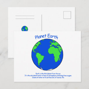 Carte postale Planète Terre