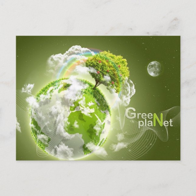 Carte Postale planète verte (Devant)