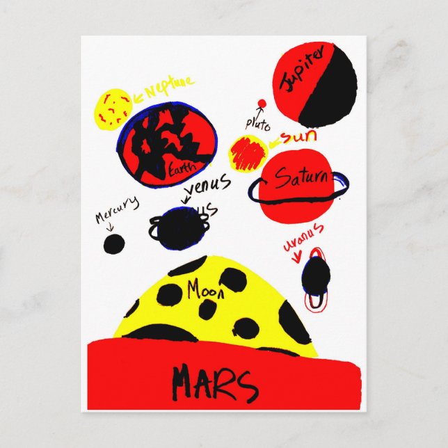 Carte Postale planètes 01 (Devant)