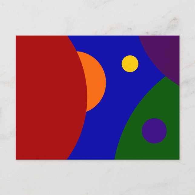 Carte Postale Planètes arc-en-ciel (Devant)