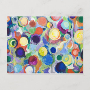 Carte Postale Planètes colorées (expressionnisme abstrait)
