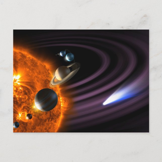 Carte Postale Planètes du système solaire (Devant)