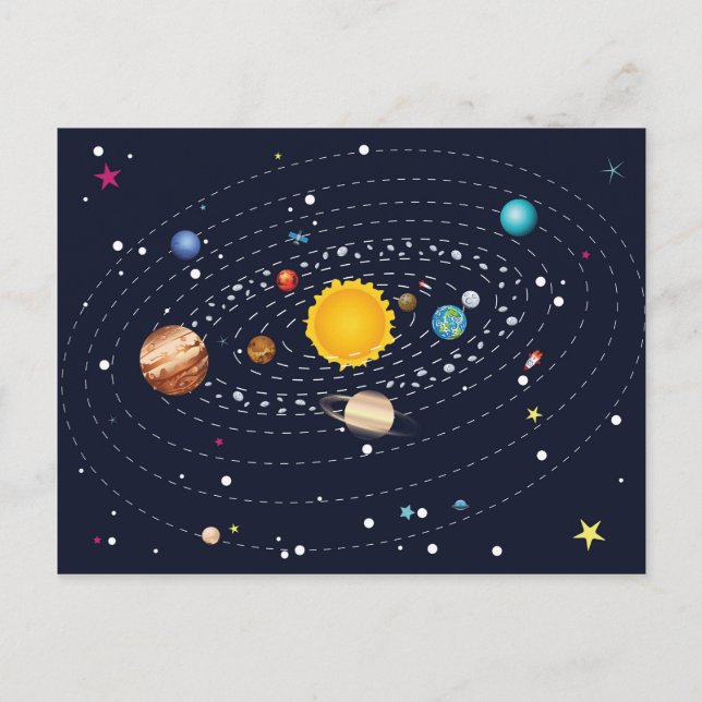 Carte Postale Planètes du système solaire 2 (Devant)
