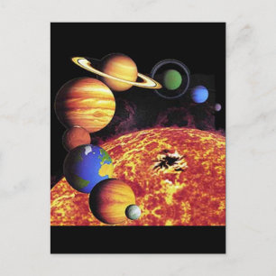 Carte postale Planètes système solaire