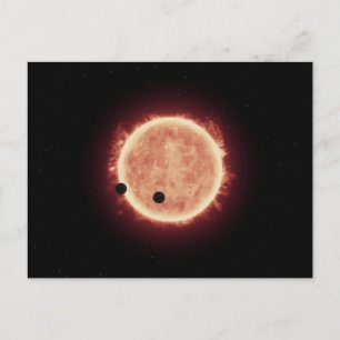 Carte Postale Planètes Transitant Red Nwarf Star Dans Trappist-1
