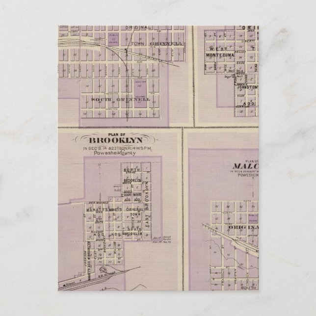 Carte Postale Plans de Brooklyn, Grinnell (Devant)