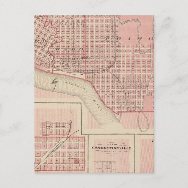 Carte Postale Plans de Sioux City, Le Mars (Devant)