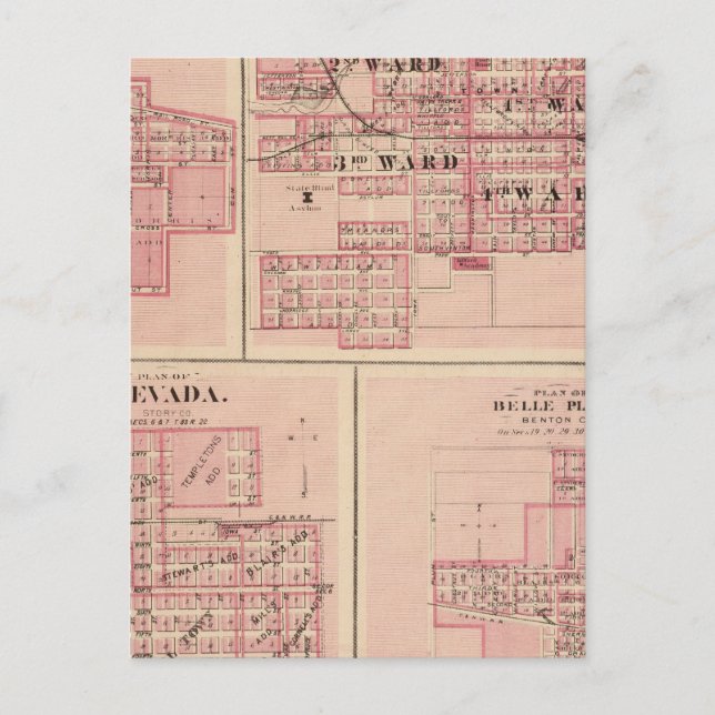 Carte Postale Plans de Vinton, Blairstown, Nevada (Devant)