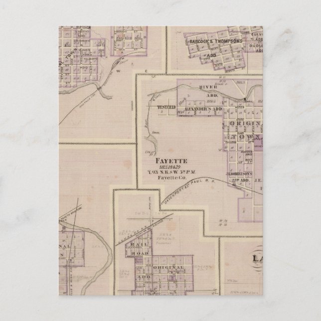 Carte Postale Plans des chutes de cèdre (Devant)