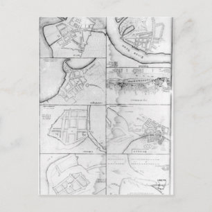 Carte Postale Plans du principe Tours, Forts