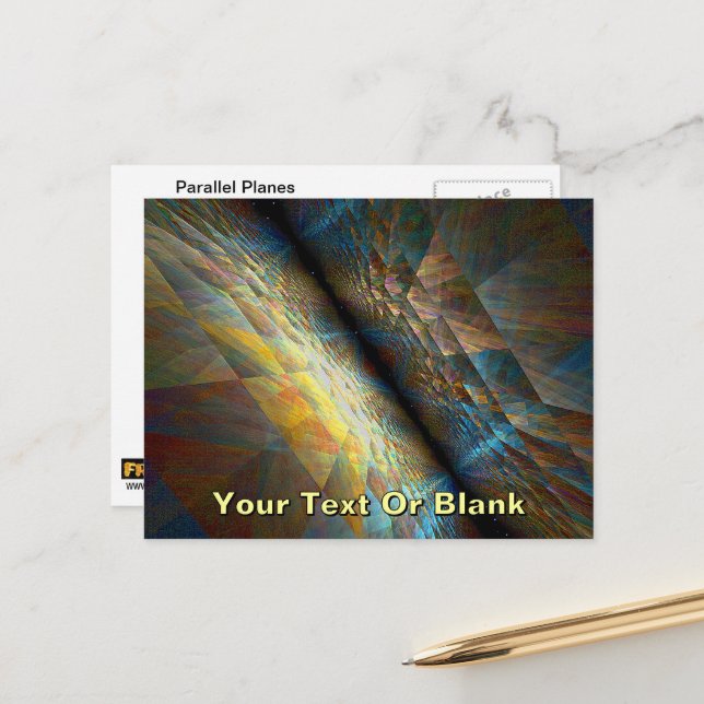 Carte Postale Plans Parallèles (Devant/Arrière en situation)