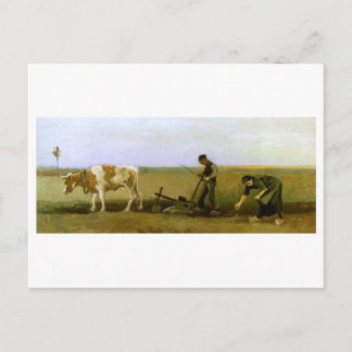 Carte Postale Plantation de pommes de terre, Vincent van Gogh
