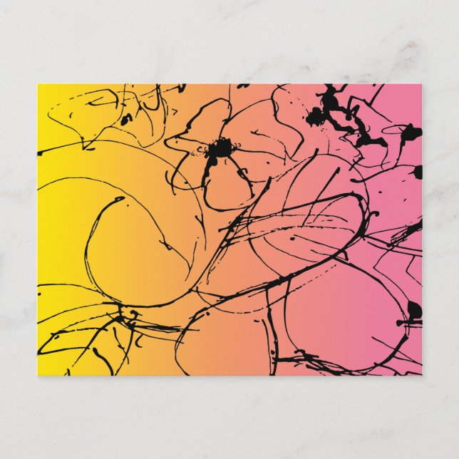 Carte Postale Plante de coucher de soleil Abstrait (Devant)