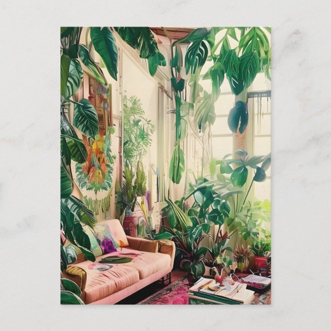 Carte Postale Plante Lovers Paradise Living Room (Devant)