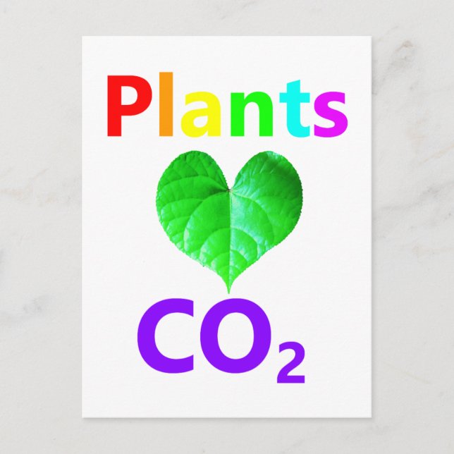 Carte Postale Plantes aiment le CO2 (Devant)