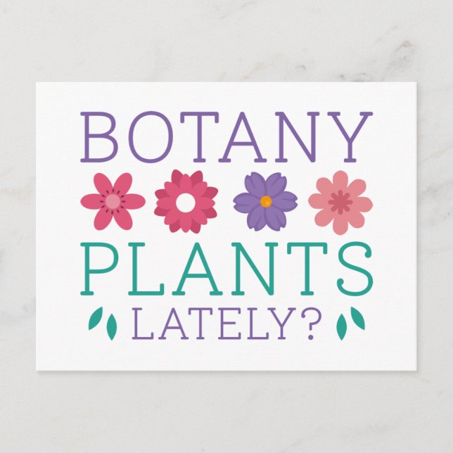 Carte Postale Plantes botaniques récemment (Devant)