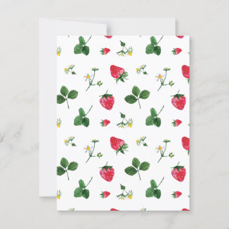 Carte Postale Plantes de fraises