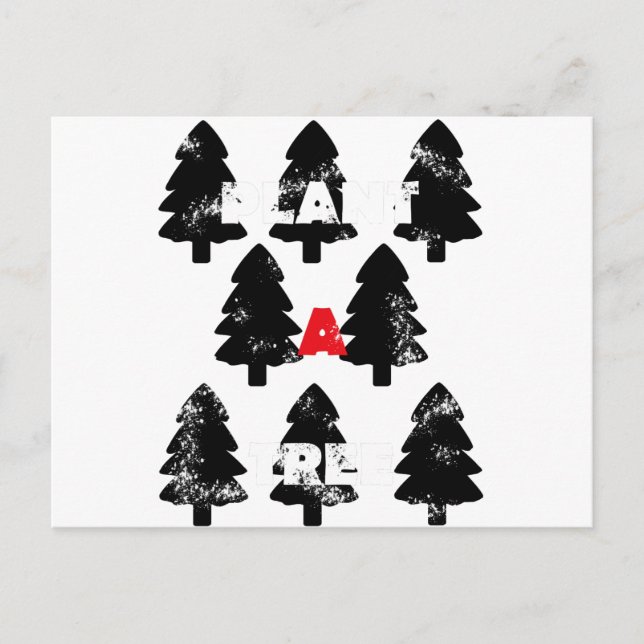 Carte Postale Plantez un motif d'arbre (Devant)