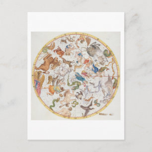 Carte Postale Plaque 26 de "Atlas Coelestis", de John Flamsteed
