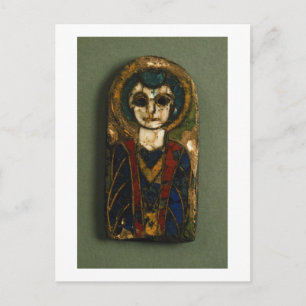 Carte Postale Plaque arrondie, représentant le Christ ou un sain